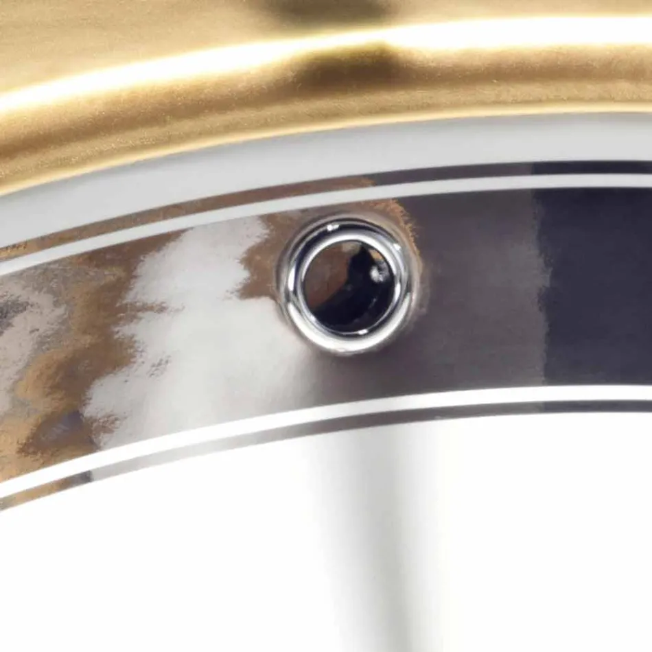 Lavatório de barro embutido de argila barroco feito à mão na Itália, Egeu Viadurini