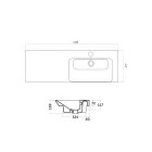 Lavatório embutido à direita em cerâmica Maida Viadurini