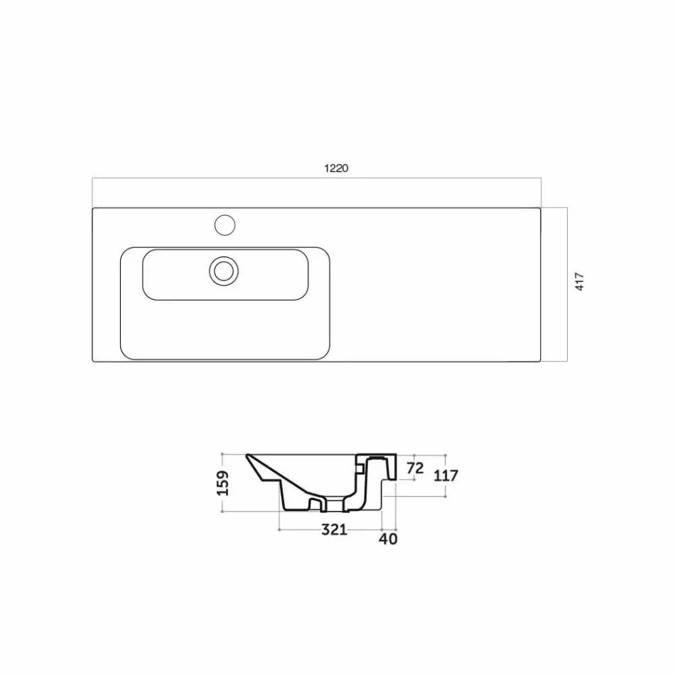 Pia Moderna Oculta em Ceramica Maida Viadurini