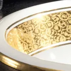 Pia redonda embutida em argila e ouro feita na Itália, Otis Viadurini