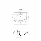 Lavatório parede ou com cerâmica coluna L70cm feito na Itália Avise Viadurini