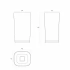 Lavatório autoportante circular autoportante feito em Itália, Lallio Viadurini
