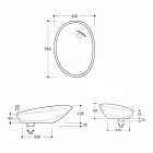 Lavatório de cerâmica de bancada de design feito na Itália brilhante Viadurini