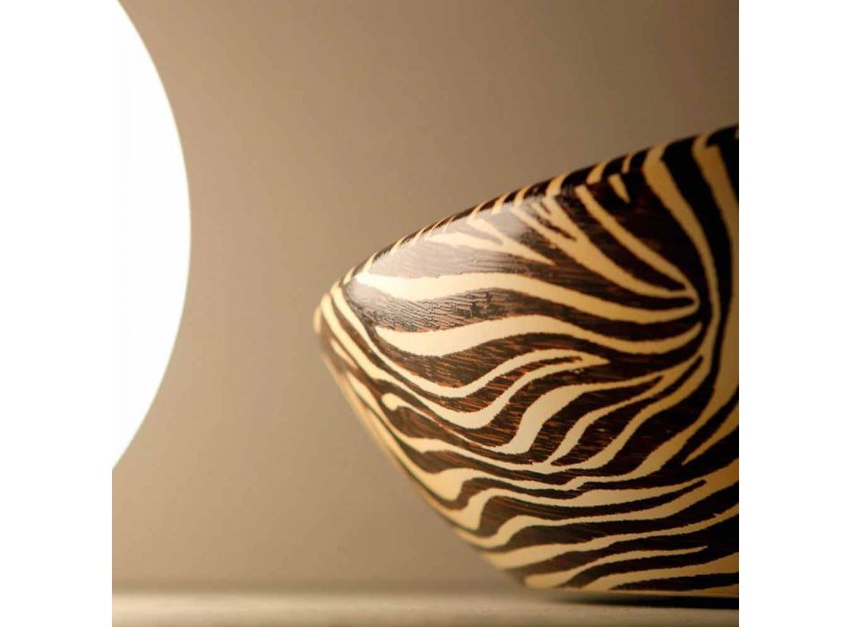 Lavatório de cerâmica de design com zebra laranja feita na Itália brilhante Viadurini
