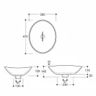 Lavatório de bancada de design zebra cerâmica preta feita na Itália animais Viadurini