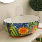 Lavatório de cerâmica de design, feito em Itália Oscar Viadurini