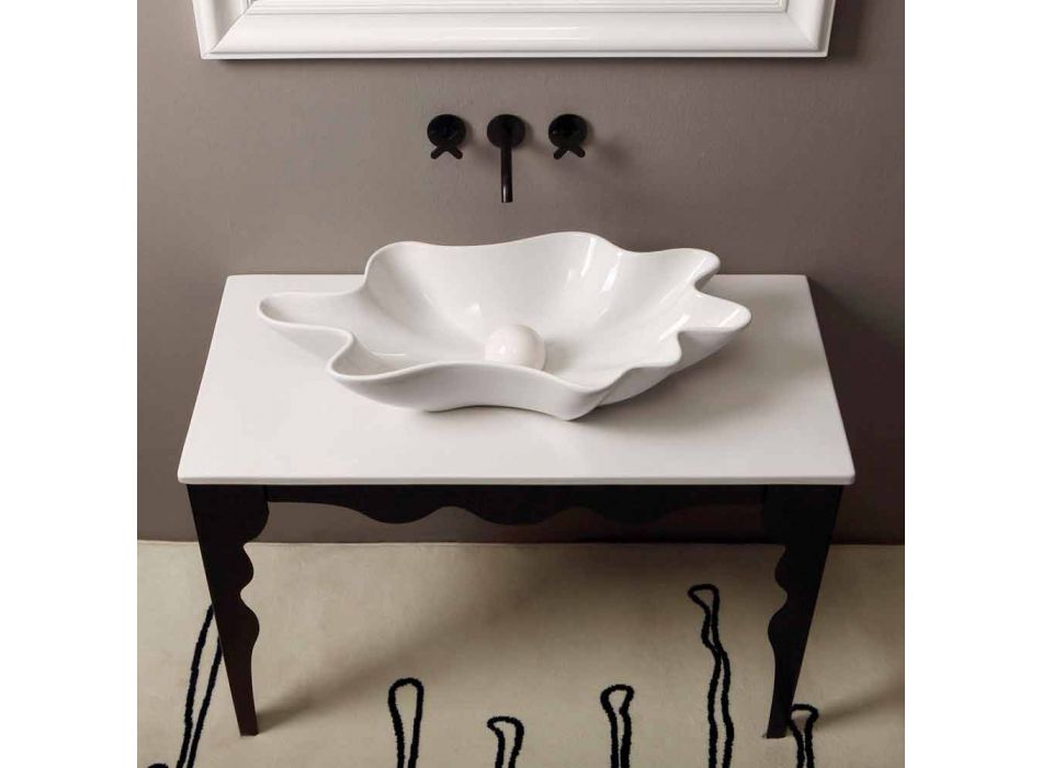 Design moderno balcão de cerâmica bancada feita na Itália Rayan Viadurini