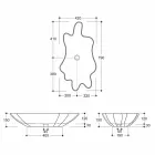 Lavatório de bancada de cerâmica design moderno feito na Itália Rayan Viadurini