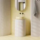 Lavatório de cerâmica de bancada com 42 cm de diâmetro, fabricado na Itália - Menina Viadurini