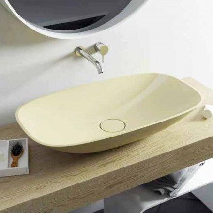 Pia de banheiro autônoma de design moderno feita na Itália Taormina Big Viadurini