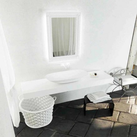 Pia de banheiro autônoma de design moderno feita na Itália Taormina Maxi Viadurini