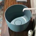 Lavatório autoportante circular autoportante produzido na Itália, Lallio Viadurini