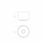 Lavatório autoportante circular autoportante produzido na Itália, Lallio Viadurini