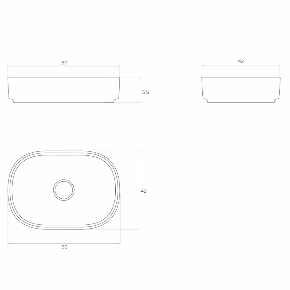 Lavatório de apoio autoportante made in Italy, Formicola Viadurini