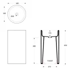 Lavatório de cerâmica autônomo de bancada fabricado na Itália - Ragazza Viadurini