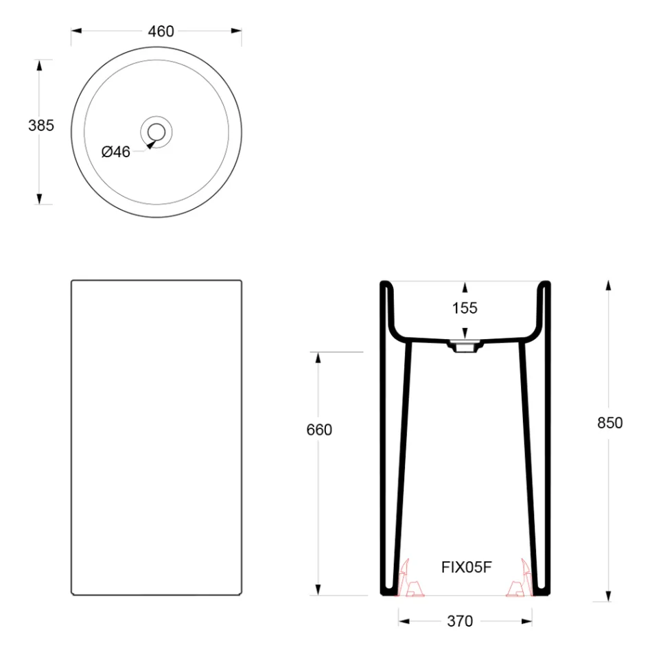 Lavatório de cerâmica autônomo de bancada fabricado na Itália - Ragazza Viadurini