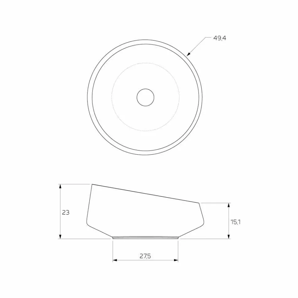 Lavatório autoportante autoportante autoportante made in Italy, Dongo Viadurini