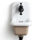 Lavatório autônomo para banheiro em cerâmica branca e colorida 26 cm - Jordan Viadurini