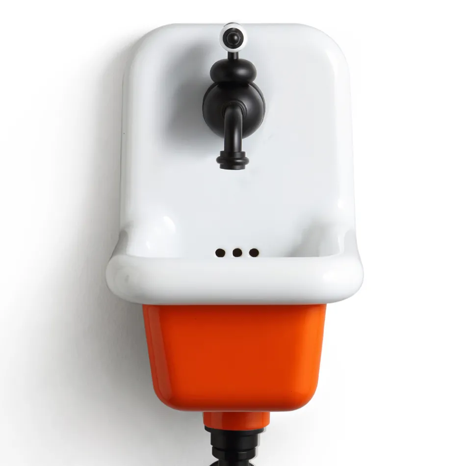 Lavatório autônomo para banheiro em cerâmica branca e colorida 26 cm - Jordan Viadurini