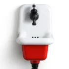 Lavatório autônomo para banheiro em cerâmica branca e colorida 26 cm - Jordan Viadurini