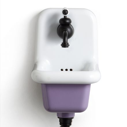 Lavatório autônomo para banheiro em cerâmica branca e colorida 26 cm - Jordan Viadurini