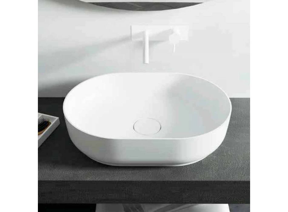 Lavatório autônomo de design de banheiro feito na Itália Dalmine Medium Viadurini
