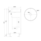 Lavatório Autônomo Design em Aço Inox em Diferentes Acabamentos - Jasmim Viadurini