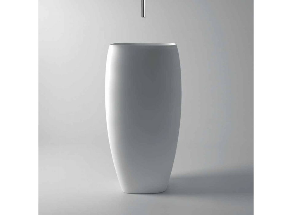 Gais design moderno lavatório autoportante de cerâmica, fabricado na Itália Viadurini
