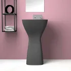 Lavatório autoportante moderno de cerâmica feito na Itália, Firmino Viadurini