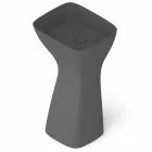 Lavatório autoportante moderno de cerâmica feito na Itália, Firmino Viadurini