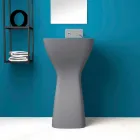 Lavatório autoportante moderno de cerâmica feito na Itália, Firmino Viadurini