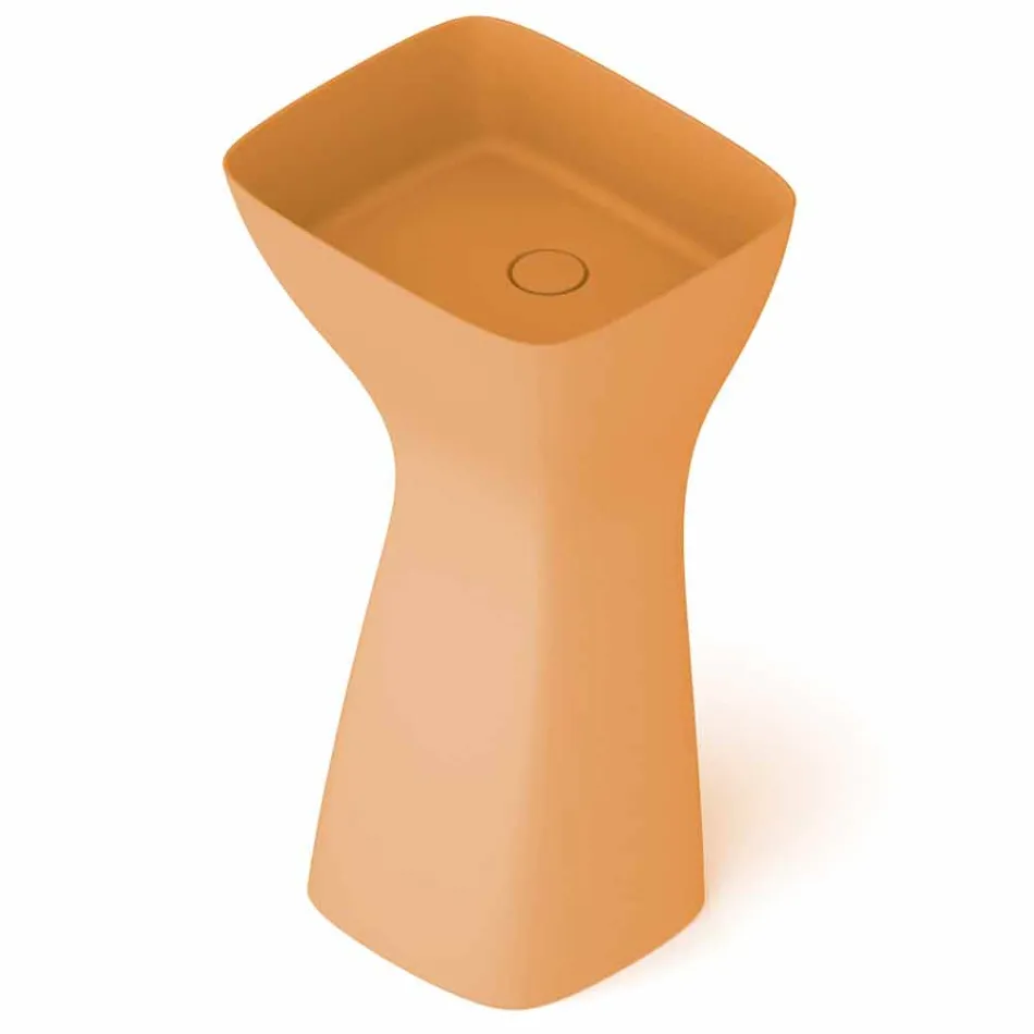 Lavatório autoportante moderno de cerâmica feito na Itália, Firmino Viadurini