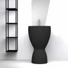 Lavatório autoportante moderno de cerâmica feito na Itália, Basile Viadurini