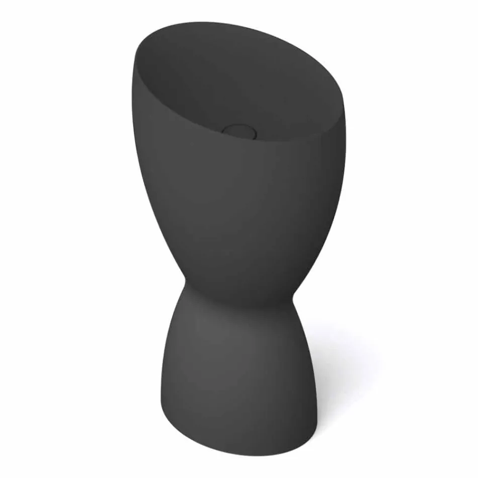 Lavatório autoportante moderno de cerâmica feito na Itália, Basile Viadurini