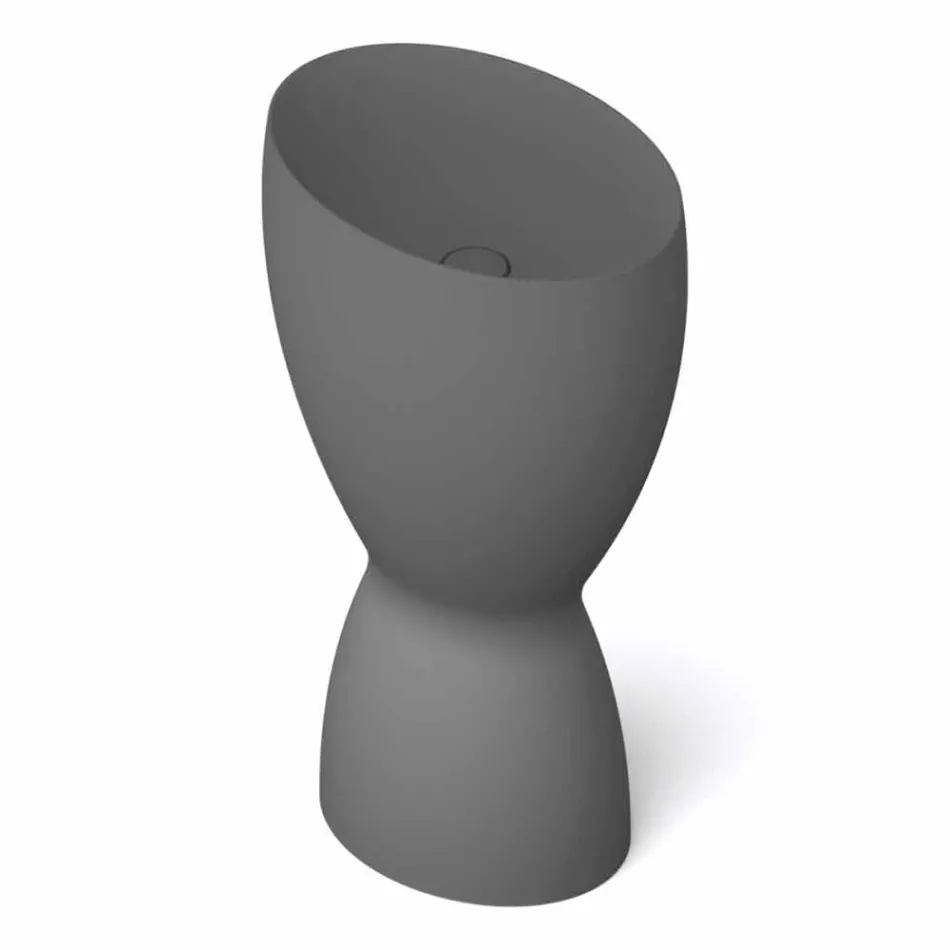 Lavatório autoportante moderno de cerâmica feito na Itália, Basile Viadurini