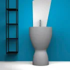 Lavatório autoportante moderno de cerâmica feito na Itália, Basile Viadurini