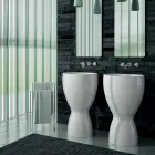 Lavatório autoportante moderno de cerâmica feito na Itália, Basile Viadurini