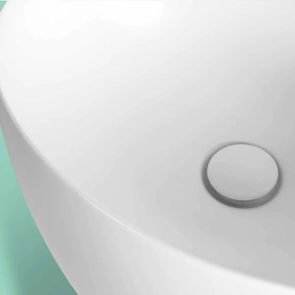 Lavatório autoportante moderno de cerâmica feito na Itália, Basile Viadurini