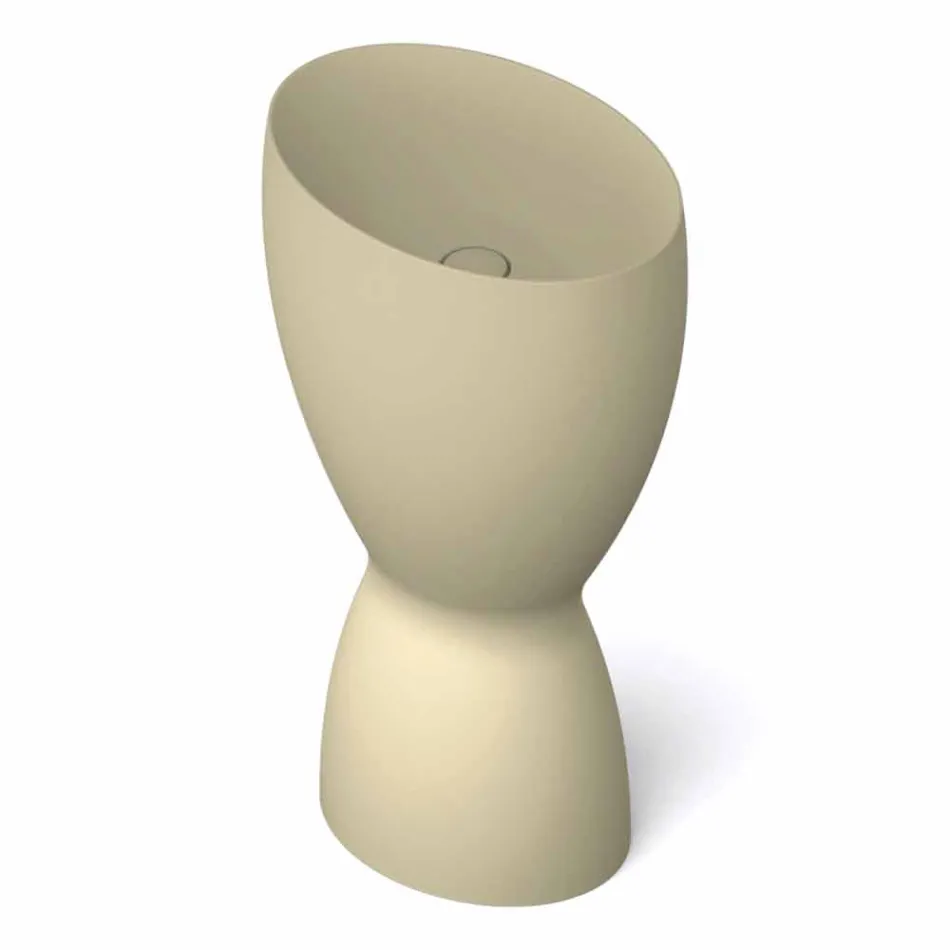 Lavatório autoportante moderno de cerâmica feito na Itália, Basile Viadurini