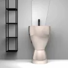 Lavatório autoportante moderno de cerâmica feito na Itália, Basile Viadurini