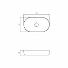 Lavatório autoportante oval de design feito na Itália Dalmine Big Viadurini