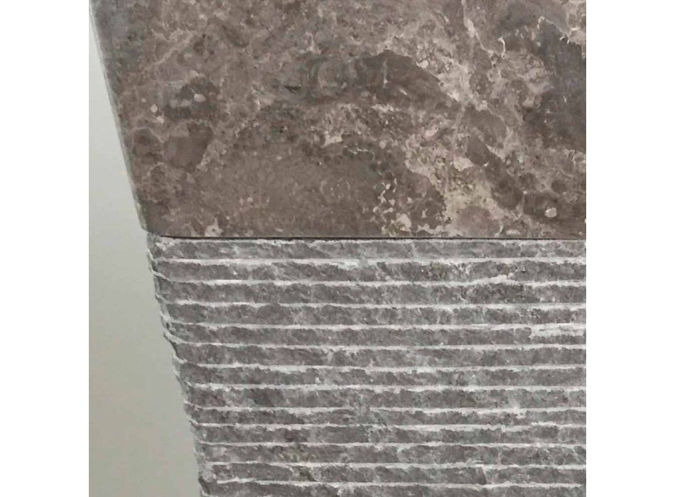 Lavatório cinza com suporte em pedra Taffy, peça única Viadurini