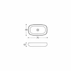 Lavatório de bancada de cerâmica branca de design moderno feito na Itália - Tune1 Viadurini