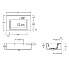 Lavatório suspenso ou de bancada de cerâmica colorida fabricado na Itália - Quadro Viadurini