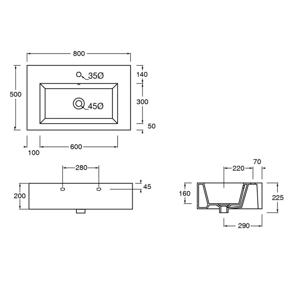Lavatório suspenso ou de bancada de cerâmica colorida fabricado na Itália - Quadro Viadurini