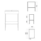 Lavatório Cerâmico com Estrutura de Assentamento com Prateleira Made in Italy - Graffa Viadurini