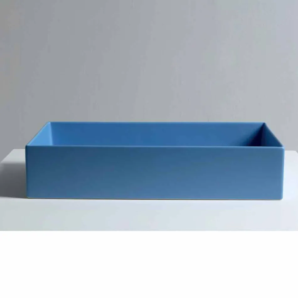 Lavatório de cerâmica de design moderno em pé sol 60 x 37, fabricado na Itália Viadurini