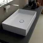 Lavatório de cerâmica de design moderno em pé sol 60 x 37, fabricado na Itália Viadurini