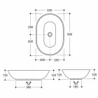 Bancada de lavatório de cerâmica design moderno feita na Itália Viadurini
