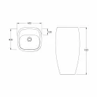 Lavatório autoportante de cerâmica design moderno Gaiola, made in Italy Viadurini